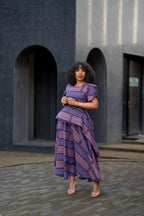 African print Ankara Maxi dress in Purple Women's Clothing