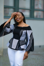 African print Ankara peplum Flair Women's Top