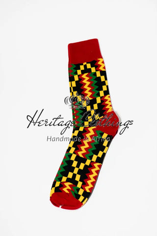 ACCRA KENTE RED SOCKS UK 4-8/EU 36-41