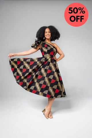 Adaeze Red And Black Dress Women’s Dress