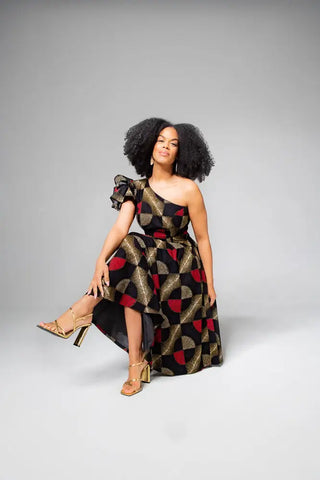 Adaeze Red And Black Dress Women’s Dress