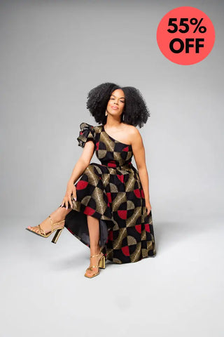 Adaeze Red And Black Dress Women’s Dress