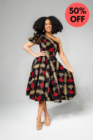 Adaeze Red And Black Dress Women’s Dress