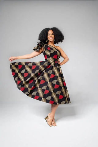 Adaeze Red And Black Dress Women’s Dress