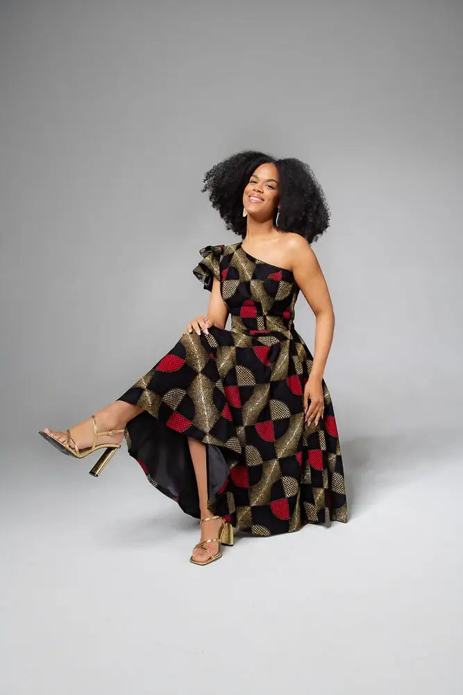 Adaeze Red And Black Dress Women’s Dress
