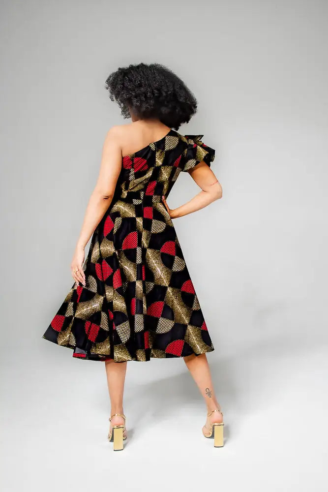 Adaeze Red And Black Dress Women’s Dress