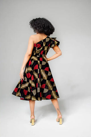 Adaeze Red And Black Dress Women’s Dress