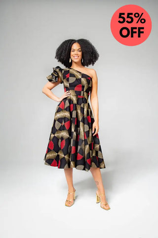 Adaeze Red And Black Dress Women’s Dress