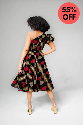 Adaeze Red And Black Dress Women’s Dress