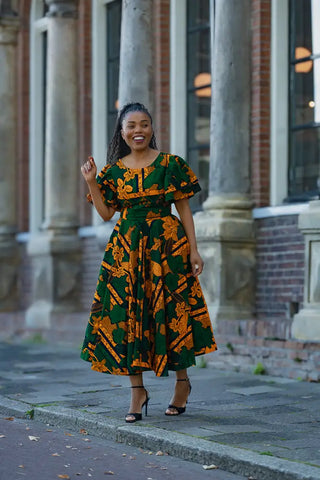 ADESUA GREEN DRESS Women’s Dress