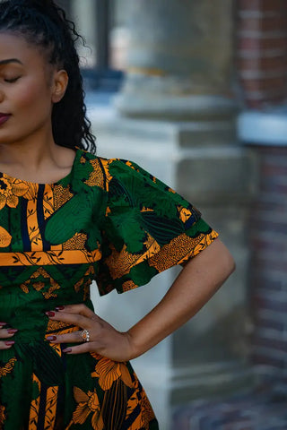 ADESUA GREEN DRESS Women’s Dress