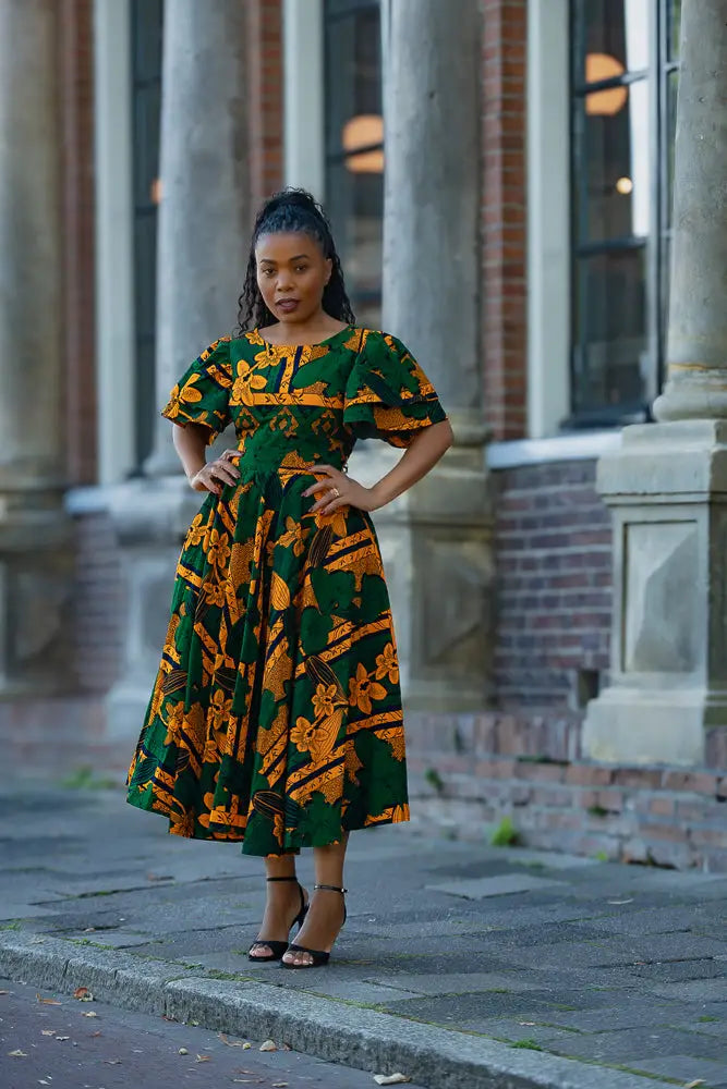 ADESUA GREEN DRESS Women’s Dress