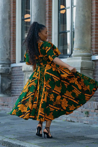 ADESUA GREEN DRESS Women’s Dress