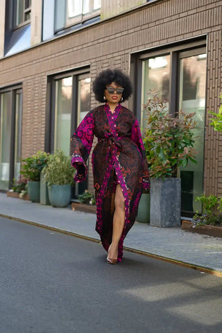 Althea Purple Kimono Set Coats & Jackets