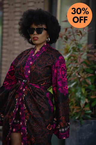 Althea Purple Kimono Set Coats & Jackets