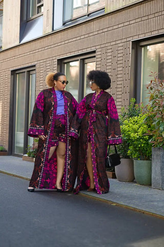 Althea Purple Kimono Set Coats & Jackets