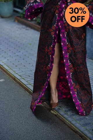 Althea Purple Kimono Set Coats & Jackets