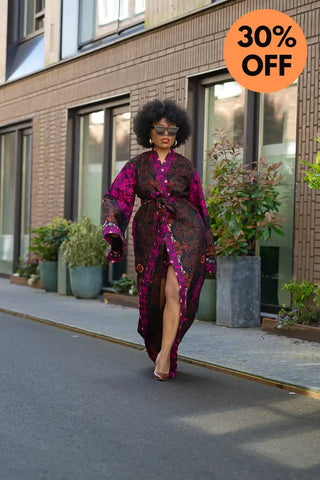 Althea Purple Kimono Set Coats & Jackets