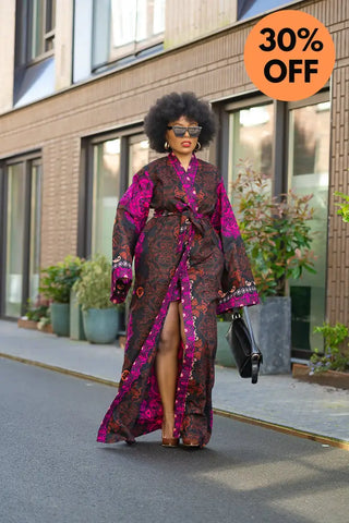 Althea Purple Kimono Set Coats & Jackets