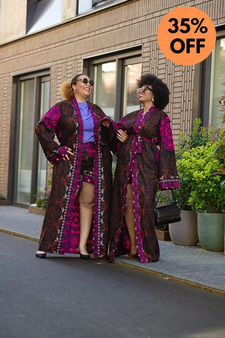 Althea Purple Kimono Set Coats & Jackets