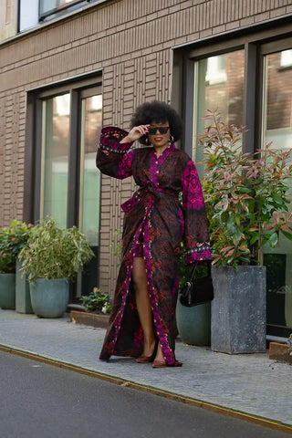 Althea Purple Kimono Set Coats & Jackets