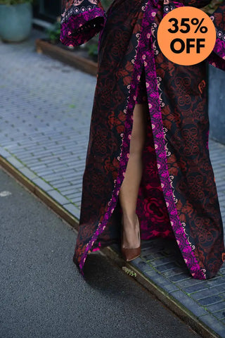 Althea Purple Kimono Set Coats & Jackets