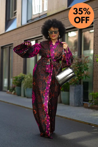 Althea Purple Kimono Set Coats & Jackets