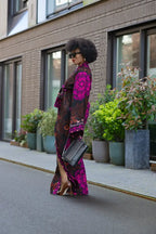 Althea Purple Kimono Set Coats & Jackets