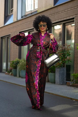 Althea Purple Kimono Set Coats & Jackets