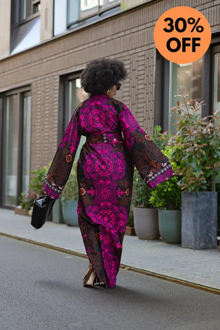 Althea Purple Kimono Set Coats & Jackets