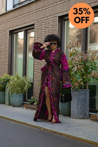 Althea Purple Kimono Set Coats & Jackets