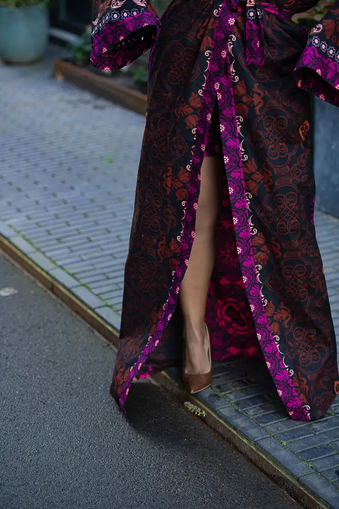 Althea Purple Kimono Set Coats & Jackets
