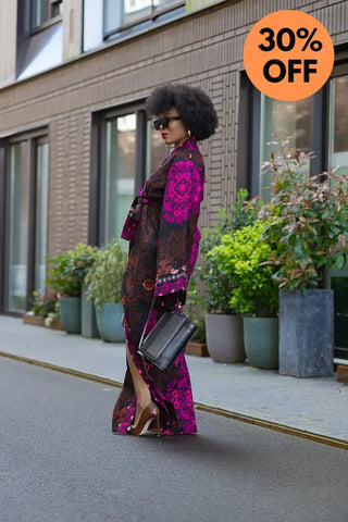 Althea Purple Kimono Set Coats & Jackets