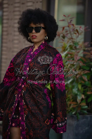 Althea Purple Kimono Set Coats & Jackets