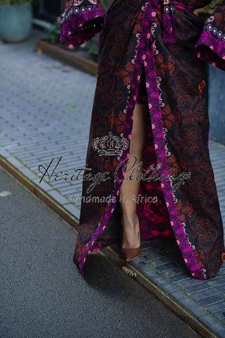Althea Purple Kimono Set Coats & Jackets