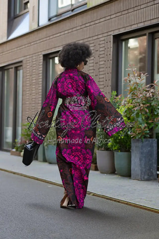 Althea Purple Kimono Set Coats & Jackets