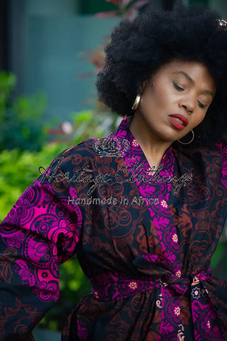 Althea Purple Kimono Set Coats & Jackets