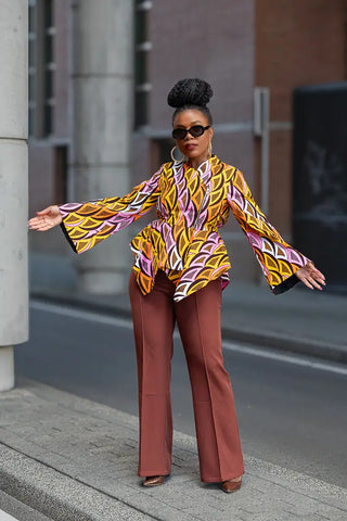 Amari Long Sleeve Peplum Top.