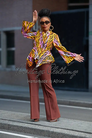 Amari Long Sleeve Peplum Top.