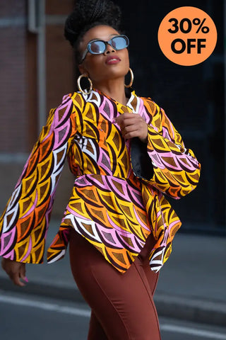 Amari Long Sleeve Peplum Top.