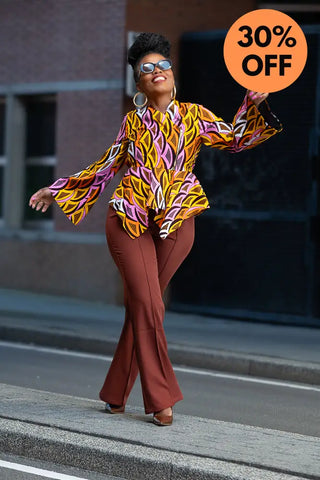 Amari Long Sleeve Peplum Top.