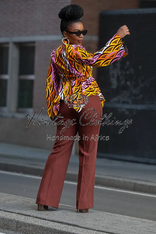 Amari Long Sleeve Peplum Top.