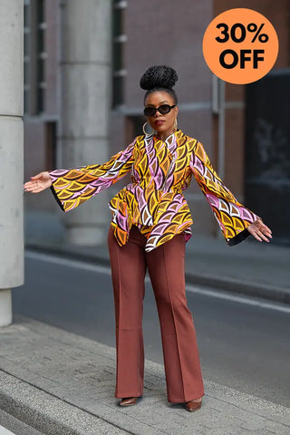 Amari Long Sleeve Peplum Top.