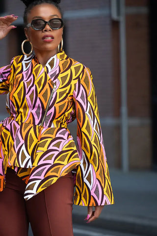 Amari Long Sleeve Peplum Top.