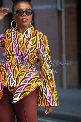 Amari Long Sleeve Peplum Top.