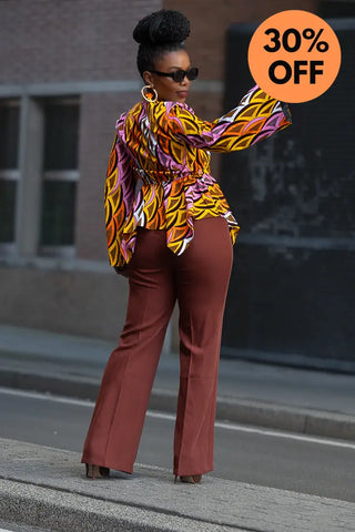 Amari Long Sleeve Peplum Top.