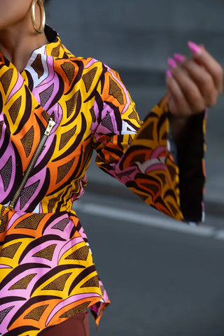 Amari Long Sleeve Peplum Top.