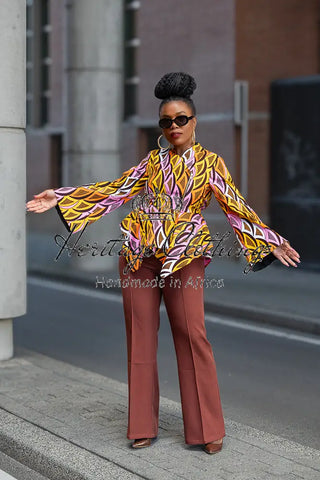 Amari Long Sleeve Peplum Top.