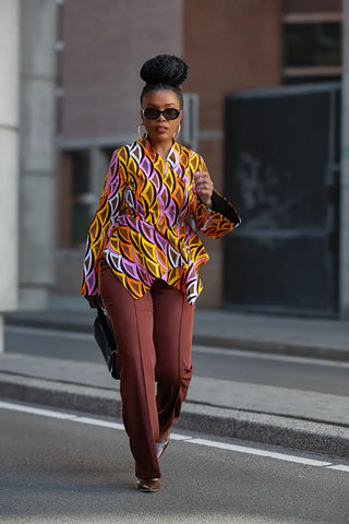 Amari Long Sleeve Peplum Top.