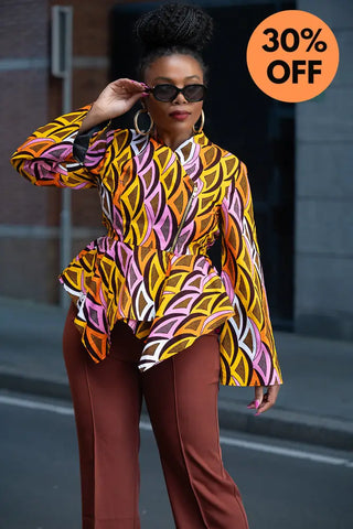 Amari Long Sleeve Peplum Top.